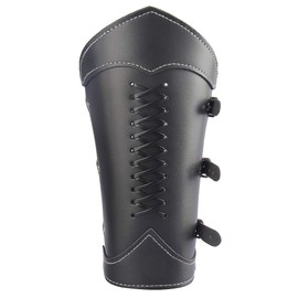 Leather Arm Guards Wide Gauntlet Wristband Handmade Medieval Bracers Armor Costume Punk Rock Biker Arm Armor Cuff Adjustable