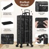 AROUS 5 in 1 Rolling Makeup Case with Drawers, Cosmetic