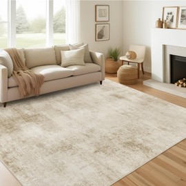 zesthome 4x6 Area Rugs, Washable Rugs for Living Room, Modern Abstract Area Rug, Stain Resistant Rugs for Bedroom, Dining Room, Home Office, Ultra-Thin Low Pile Rug