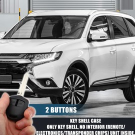 X AUTOHAUX Car Key Case 2 Buttons Remote Control Key Case Keyless Key Cover for Mitsubishi Outlander