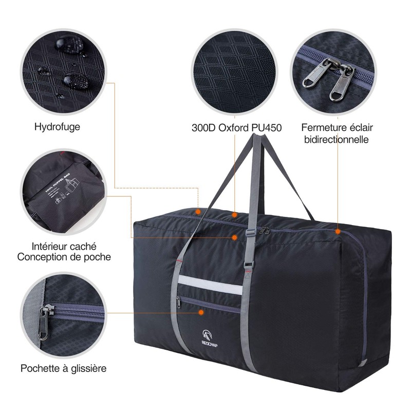 REDCAMP Foldable Travel Bag, 100L Extra Large Sports Bag, Packable