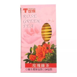 TRADITION ROSE GREEN TEA, 20 TEA BAGS