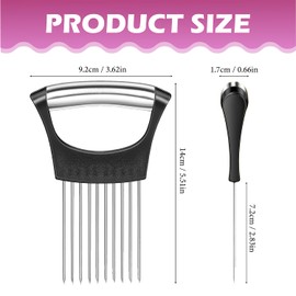 Stainless Steel Onion Cutter Holder Food Slice Assistant Vegetable Potato Cutter Slicer for Meat Onions Potatoes Tomatoes