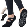 COOLMATE Barre Elastic Strap Yoga Socks for Women Non Slip
