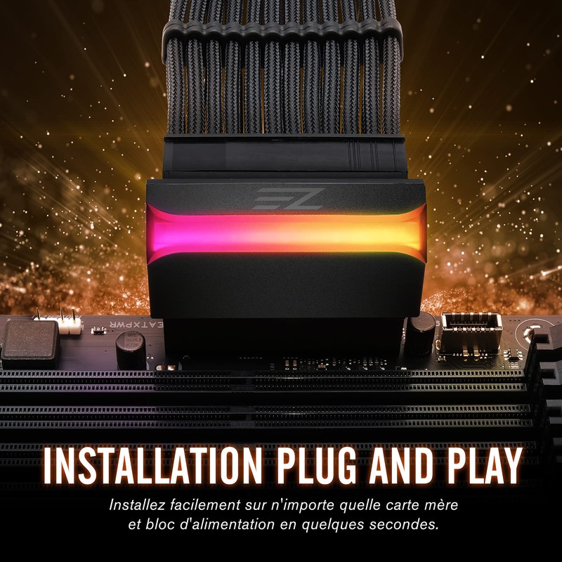 EZDIY-FAB ATX Power Plug 24 Pin 90 Degree 5V 3