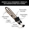 Clip & Go Phone Strap (Stripe - Black/Gold/White - Black