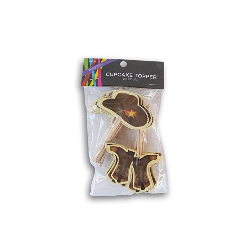 Wild West Cupcake Decor - Decorate 24 Cupcakes with Cowboy