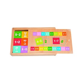 Woodyland Didactic Toys Add and Subtract Learning Maths in a Wooden Box