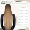 Fshine Real Hair Extensions 45 cm 100 g Extensions Brown