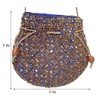 Purpledip Bolsa Potli (bolso con cordón): bordado de lentejuelas de