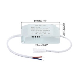 PATIKIL 12-18W 300mA LED Driver, 5 Pack AC 85-265V Output 36-63V DC Male Connector Constant Current Rectifier Transformer External Power Supply