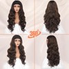BARSDAR Wavy Headband Wig Mix Brown, 66 cm Long Loose