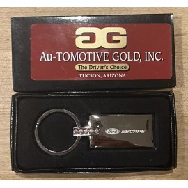 FORD ESCAPE Rectangular Silver Key Ring PINK Jewels NEW IN BOX