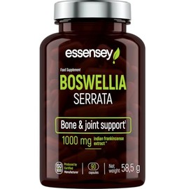 ESSENSEY - Boswellia-Kapseln I 1000 mg pro empfohlener Tagesdosis I 90 Kapseln I 600 mg Boswelliasäure I Für Vegetarier I 45 Tagesdosen I Zellulosekapsel