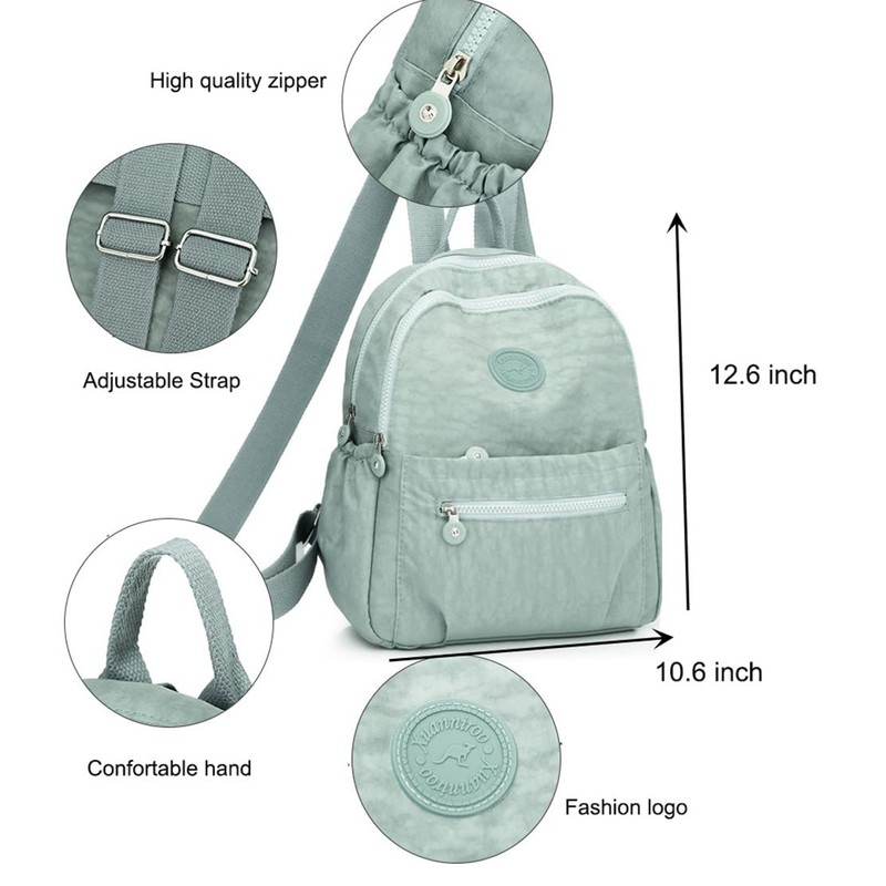 Laneko Mini Nylon Backpacks for Women Small Backpack Purse Lightweight