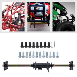 Fluoxtine Rear Axle Complete Kit, 32"/81cm Rear Axle Complete Assembly Carrier Hub Fit for 110/150/200cc, ATV Quad Bike Go Kart