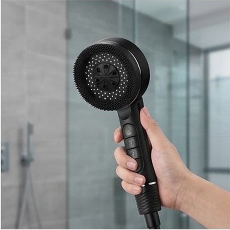 Filtered Handheld Shower Head with Silicone Massage Brush - 3