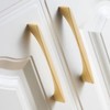 Myxekllo 4 Pack Gold Cabinet Drawer Pulls, Brushed Brass Pulls