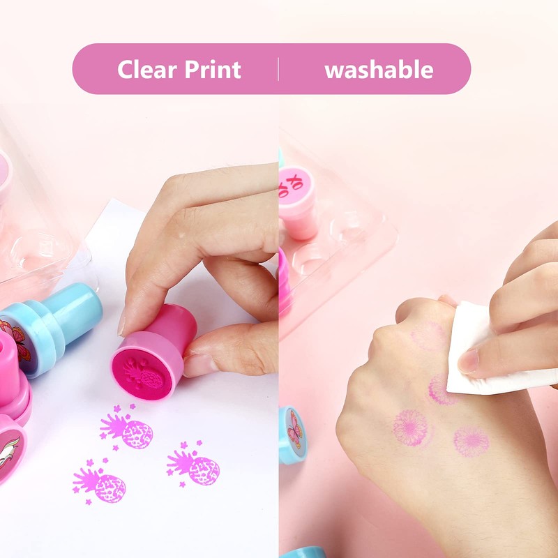 Kesote Stamp, Kids, Girls, Toys, 26 Pieces, Ink Included
