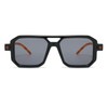 LJCZKA Retro 70s Square Flat Pilot Sunglasses for Women Men