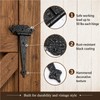 8 Inch Tee Hinges Heavy Duty, 2 Pack Black T-Strap
