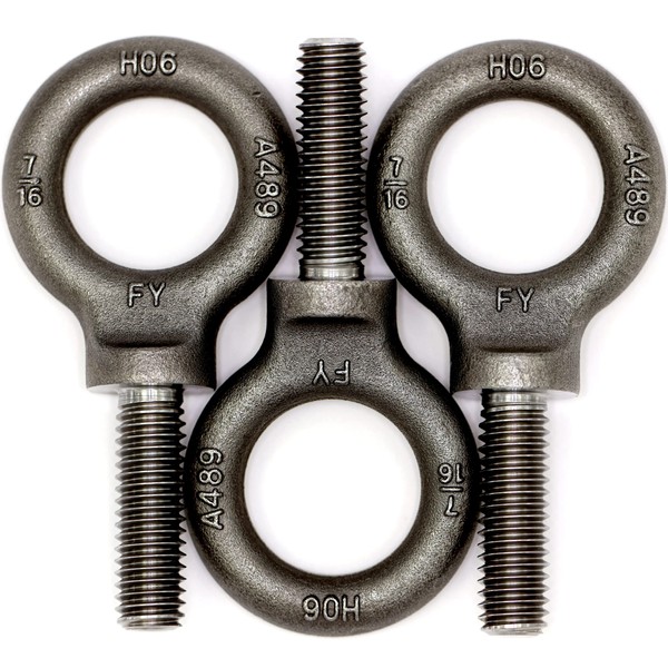 3 Pcs Lifting Shoulder Eye Bolts 7/16"-14 X 1-3/8"