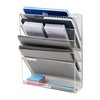 Mind Reader 5-Tier Vertical File Storage Desktop Organizer, Wall Mount,
