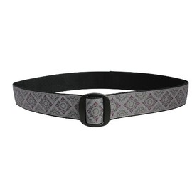Bison Designs Women's Manzo Belt with Anodized Aluminum Buckle, Grey, Small/34-Inch