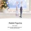 1 Pair Rabbit Ornament Innovative Resin Couple Rabbits Figurine Wedding