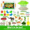 Jungle Sensory bin,Safari Animal Figures Playset Toys,Wild Forest Sandbox,Desert Animals