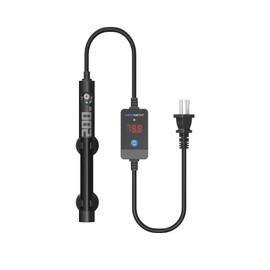 AQUASMITH Aquarium Heater,50w/100w/150w/200w/300w/500w Submersible Fish Tank Heater,External LED Controller, with Over-Temperature Protection and Automatic Power-Off When Leaving Water for.