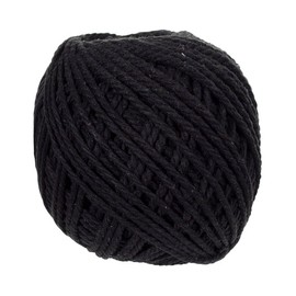 Colorful Cotton Rope – 4MM Diameter 50M Length Rope That Comes in Spools – Great for DIY Crafting – Make Handmade Macramé – Soft to The Touch and Super Versatile (Black)