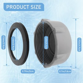 BUTITNOW Replacement Drain Valve Caps, Grey Replacement Drain Valve Caps Plastic for Coleman Pools P01006 Swimming Pool Tools Accessories (2-Pack)