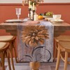 Table Runner Brown Grey Flower Outdoor Table Runner Weatherproof Table
