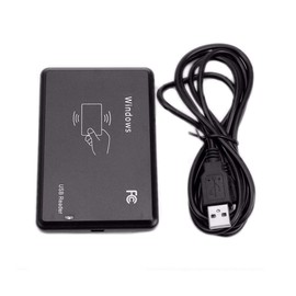 HiLetgo 125Khz EM4100 USB RFID ID Card Reader Swipe Card Reader Plug and Play with Cable First 10 Digit (Only Read 125kHz ID Card, See Product Pictures)