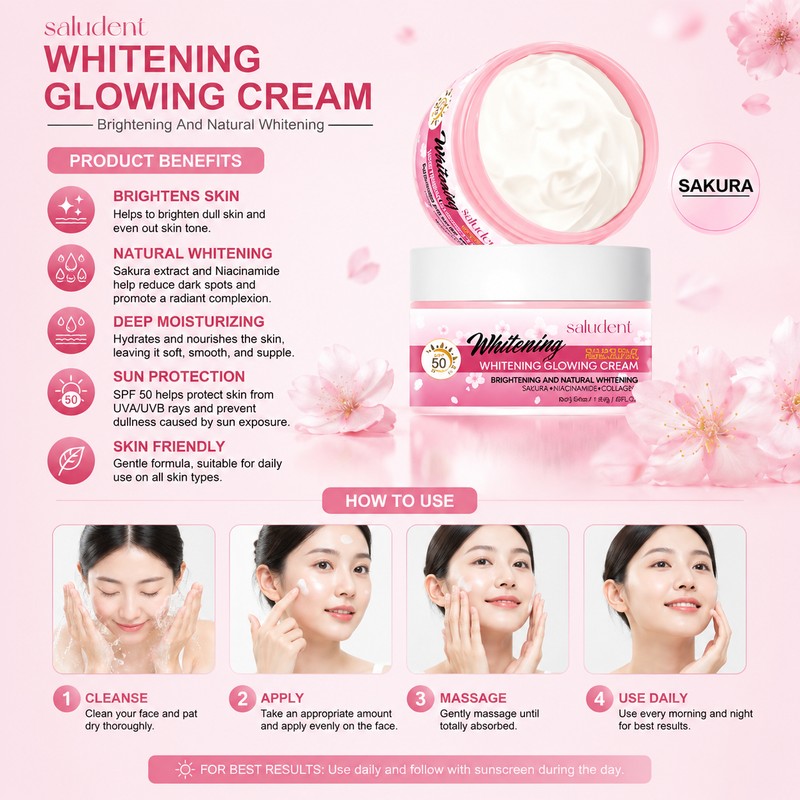 SALUDENT Krim Siang DAN Krim Malam SALUDENT SPF 50 WHITENING