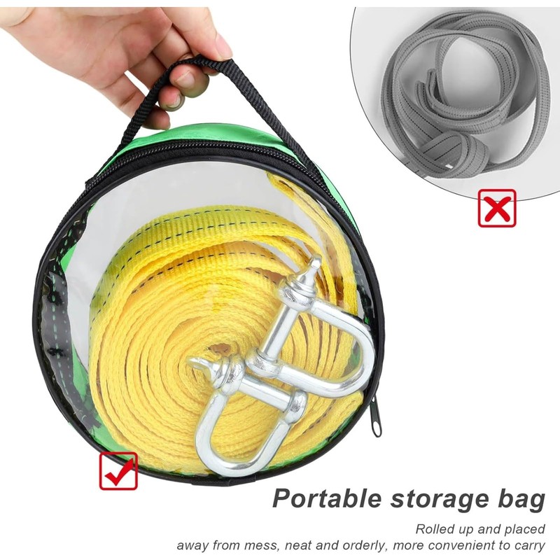 RODISHOMM Tow Rope 4 Metres, 5 Ton (11000 Lbs), Car