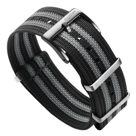 WatchGecko Ridge Military Nylon Watch Strap. Nylon Mens Replacement Watch Strap. Rugged, Quick-Drying and Secure Wristwatch Strap for Outdoor Activities. Bond, 22 mm