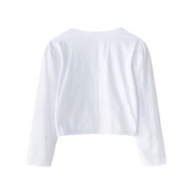 CONGMI Little Girls' Long Short Sleeve Lace Bolero Cardigan Shrug Dress Cover up 2-9 Years,white,4-5T