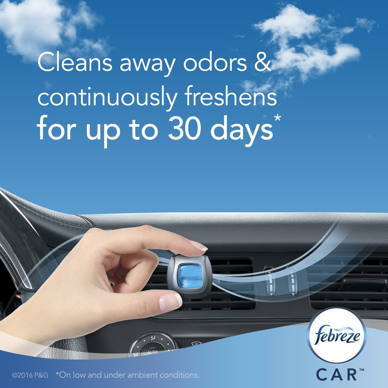 Febreze Car Air Fresheners, Hawaiian Aloha, Odor Eliminator for Strong