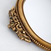OIGUMR OIGUMR Gold Ornate Baroque Mirror Hanging Mirror Arched Makeup