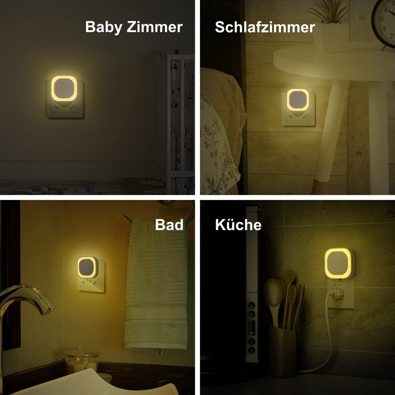YUNLEX Night Lights, Set of 2, 3-Level Adjustable Night Lights