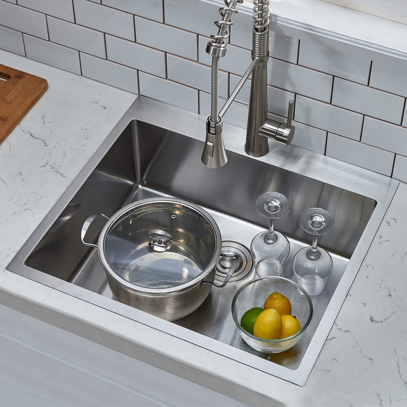 SHACO 18x18 Inch Drop In Bar Sink,18 Inch Small Kitchen
