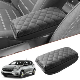 SKTU Armrest Cover Compatible with Dacia Sandero III Armrest Pad Leather Centre Armrest Protective Cover