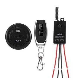 dstfuy Mini Wireless Switch 12V,5V/12V/48V/10A Relay Remote Switch for Lights,328FT Long Range for Ceiling Lights, Lamps, Industrial Control and Security Fields.