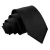 DQT Plain Glossy Satin Polyester Wedding Neck Tie for Boys
