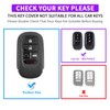 QBUC 2 PCS Key Fob Cover for (5 Buttons) Honda