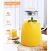 Potdoctor Glass Pitcher with Lid, 1 Gallon 128oz Water Pitcher