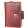 Bull Burry Spacious Dark Red Large RFID Leather Wallet Whole