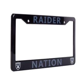 EliteAuto3K License Plate Frame Cover for Las Vegas Raiders Fans – Black – 12.25” x 6.25” - Ideal Gift for Sports Fans & Supporters – Slim Design